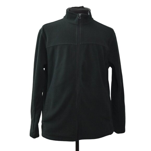 Bass Pro Shops Fleece Jacket Mens Large Full Zip Black - Picture 1 of 8